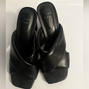 A New Day Black Crisscross Mules